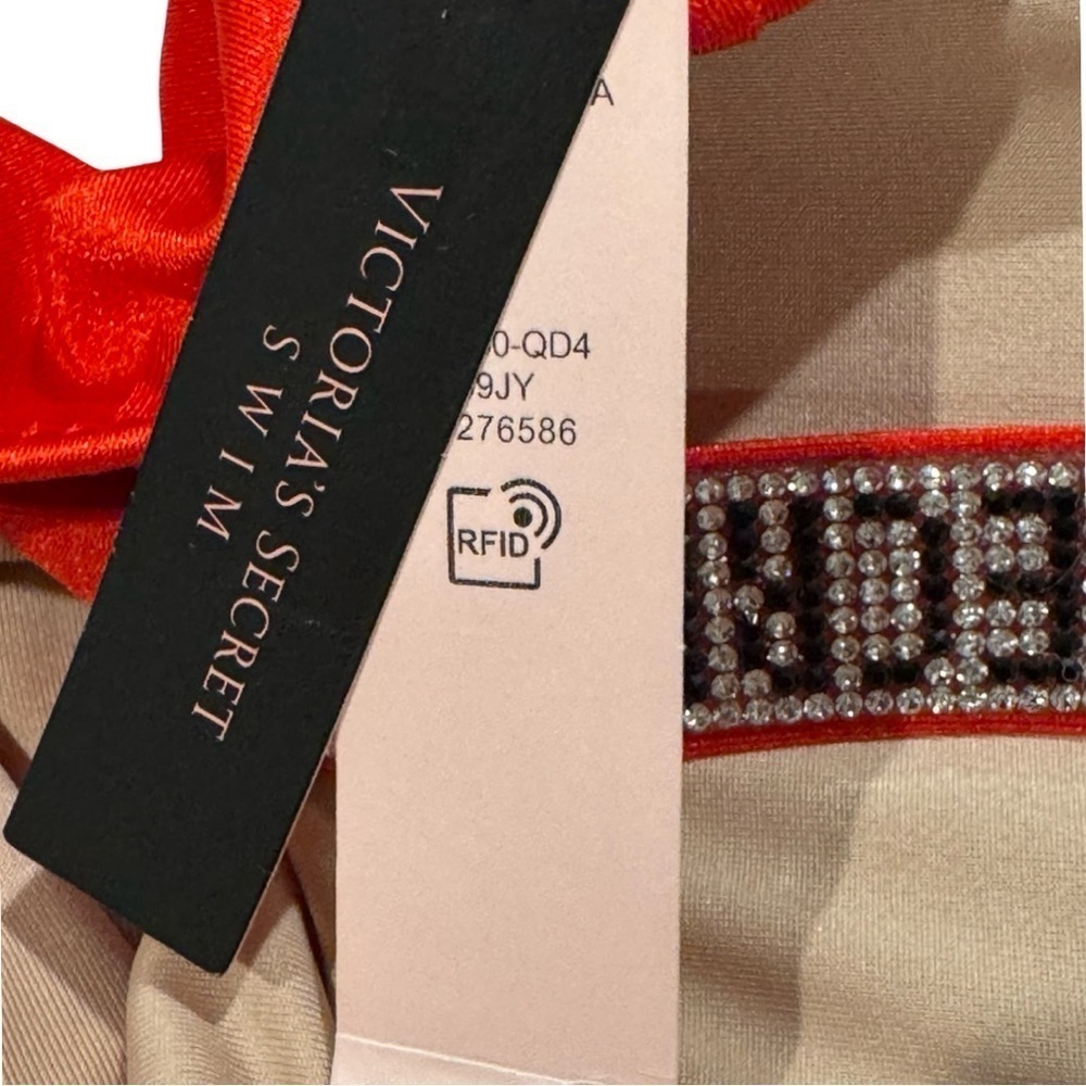 Victoria Secret NWT Bling strap red cheeky One piece Size L - Picture 6 of 9